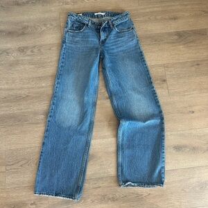 Levi’s 501 Low Rise Wide Leg Jeans Worn Once